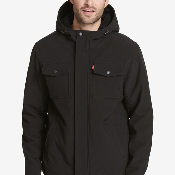 levi's hooded military trucker jacket